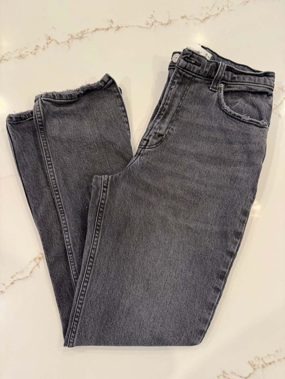 Abercrombie & Fitch Curve Love '90s Straight Ultra High Rise Jeans Black Wash